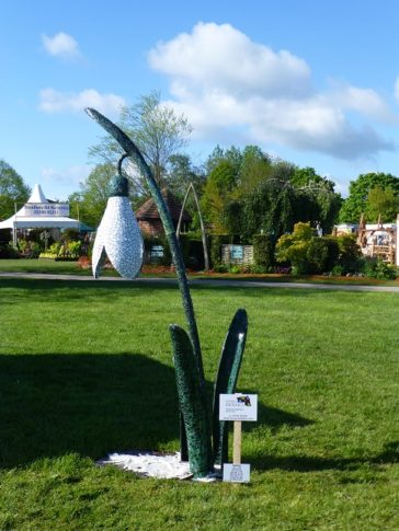 Giant Snowdrop made by Living Mosaics