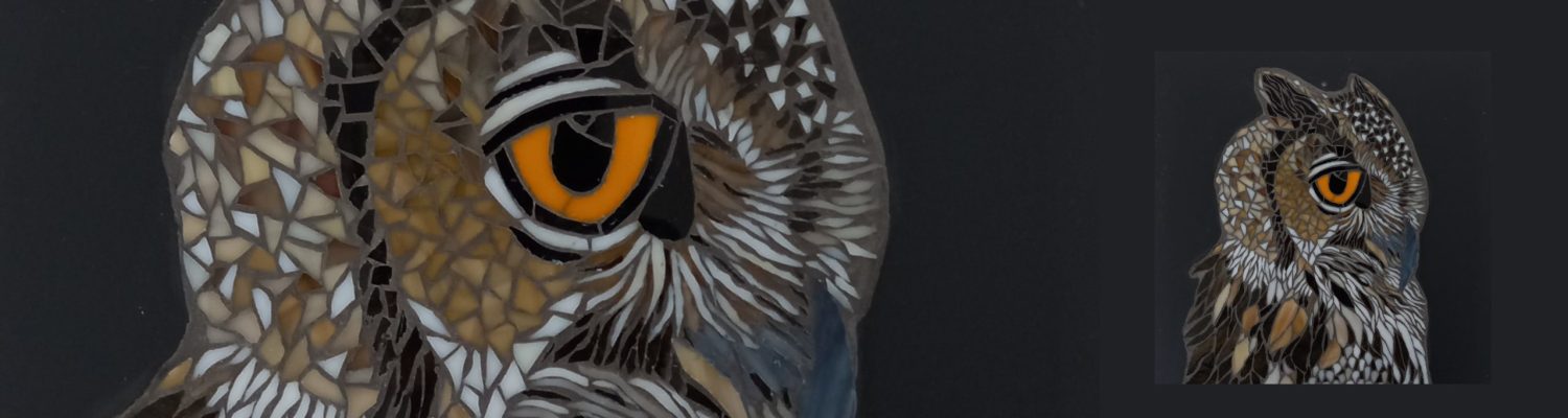 Eagle Owl Header 1 Eagle Owl Mosaic by Victoria Harrison