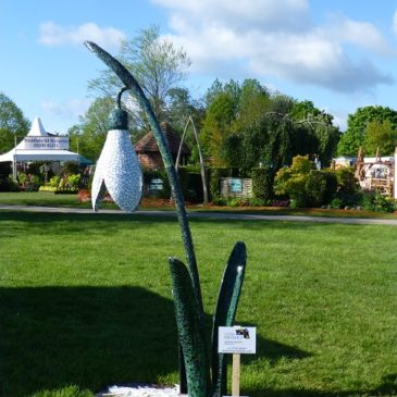 Giant Snowdrop made by Living Mosaics