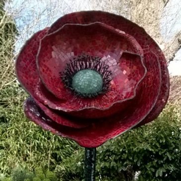 Memorial Sculpture to the Worcestershire Yeomanry 23rd April 2016 sculpted by Victoria Harrison on Living Mosaics